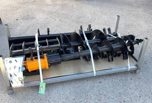 FUTURE Excavator Attachments, 8 Pieces (1216 Augers  82432 Buckets)