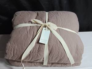 100% French Linen Duvet Cover & Sham Set - FullQueen - Clove  Bokser Home