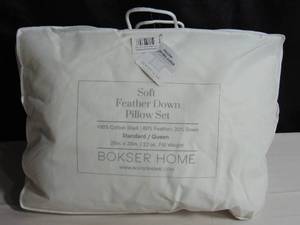Medium 700 Fill Power Luxury White Duck Down Machine Washable White Bed Pillow - StandardQueen  BOKSER HOME