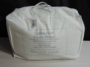 Lightweight 700 Fill Power Luxury White Duck Down Duvet Comforter Insert - KingCal King  BOKSER HOME