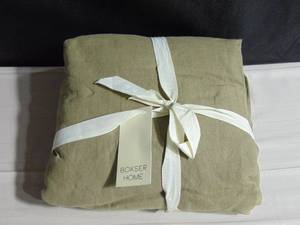 100% French Linen Duvet Cover - FullQueen - Moss  BOKSER HOME