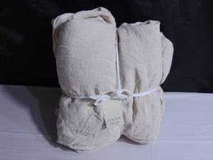 100% French Linen Sheet Set - King - Putty Heather  BOKSER HOME