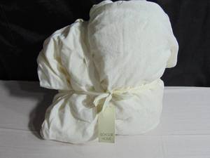 100% French Linen Duvet Cover - KingCal King - Cream  BOKSER HOME