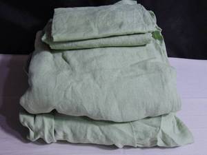 100% French Linen Sheet Set � King - Matcha  BOKSER HOME