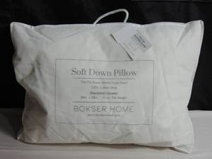 Soft 700 Fill Power Luxury White Duck Down Machine Washable White Bed Pillow - StandardQueen  BOKSER HOME