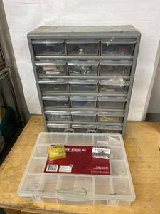 Lot Including Small Parts Organizer w Hardware & Watch Bushings