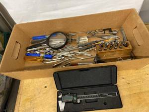 Lot Including Precision Hand Tools Digital Caliper Pin Vises More
