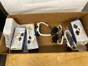 Approx. 3 LED Watch Repair Magnifier Headsets w Boxes Untested