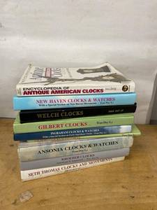 Lot Including Antique Clock Reference Books Tran Duy Ly Swedberg 9 Vol