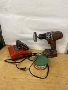 Milwaukee M18 Cordless Drill Driver Charger Battery Wire Wheel Lot
