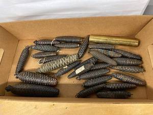 Antique Cuckoo Clock Pine Cone Weights Parts Mixed Sizes Brass Weight