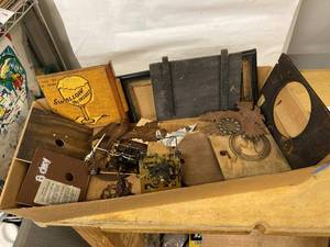 Lot Including Vintage Cuckoo Clock Parts Movements Case Pieces Repair