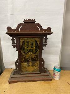 E.N. Welch Gingerbread Shelf Clock Victorian Walnut Case Untested