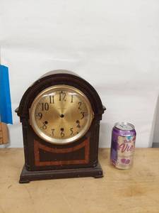 Seth Thomas Mantel Clock Empty Case Wood Arch Top Vintage Parts