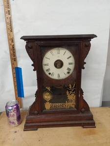 Seth Thomas Mantel Shelf Clock Victorian Walnut Case Untested