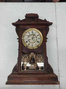 Seth Thomas Victorian Gingerbread Mantel Clock Wood Case Untested