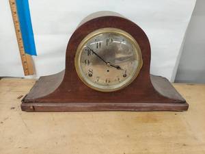 Thomas Tambour Mantel Clock Wood Case Made in U.S.A. Untested