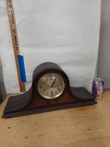 Seth Thomas Tambour Mantel Clock Silent Chime Wood Case Untested