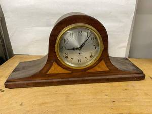 Seth Thomas Tambour Mantel Clock Wood Case Mechanical Chime Untested