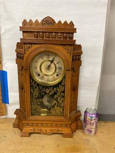 Wm. L. Gilbert Altai Victorian Walnut Shelf Clock Untested 24in