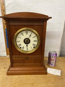 Seth Thomas Derby Mantel Clock Walnut Case Roman Dial Untested