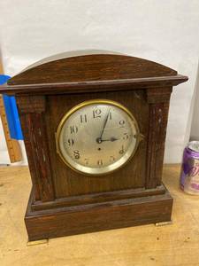 Seth Thomas Mantel Clock Adamantine Case Chime Movement See Photos