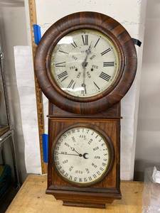 Welch Spring Co Perpetual Calendar Wall Clock approx 37in Untested