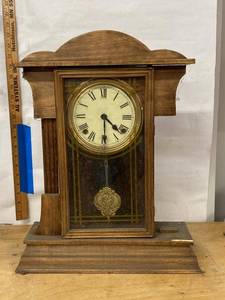 Sessions Wall Clock Wood Case Pendulum Vintage Approx 18in Tall