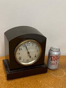 Seth Thomas Mantel Clock Arched Wood Case Approx 12in Untested