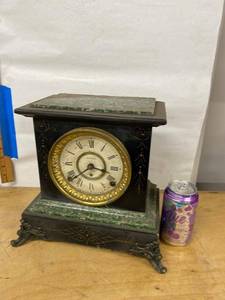 Seth Thomas Adamantine Mantel Clock Label 295 Dime, Untested