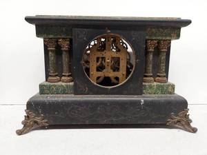 Seth Thomas Adamantine Mantel Clock Case & Movement Incomplete