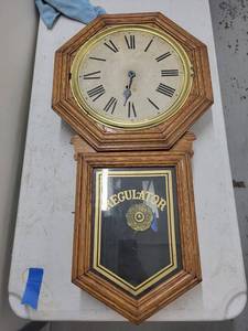Wooden Regulator Wall Clock