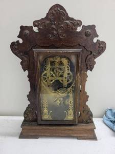Ornate Wooden Shelf Clock
