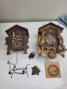 Vintage German Cuckoo Clock Parts Mixed Lot