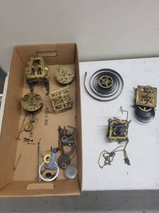 Antique Clock Movement Parts Mixed Lot