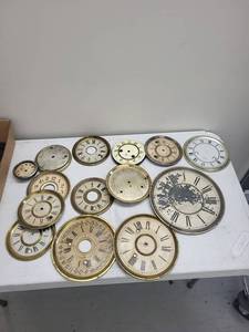 Assorted Clock Dials (Lot of 13)
