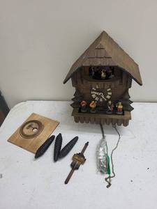 Cuendet Swiss Musical Movement Cuckoo Clock 2090-101 With Weights & Pendulum