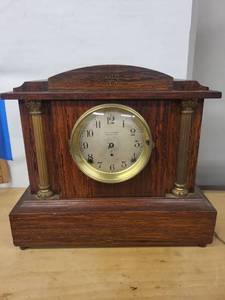 Seth Thomas Sonora Chime Mantel Clock Wood Case Antique PartsRepair