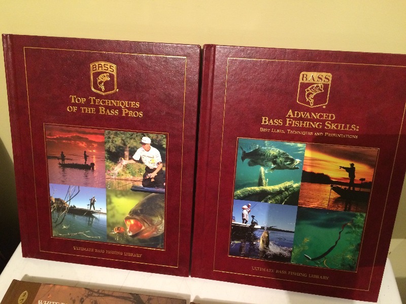 Lot of 4 Quality Books on Bass Fishing Techniques, Whitetail Deer, Upland Birds  Like New