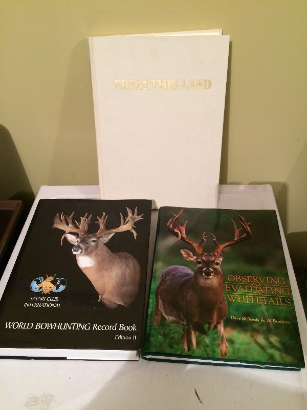 Lot of 3 Quality Books. Land of Minnesota, Observing Whitetail Deer, SCI World Book of Bowhunters Record Book entries