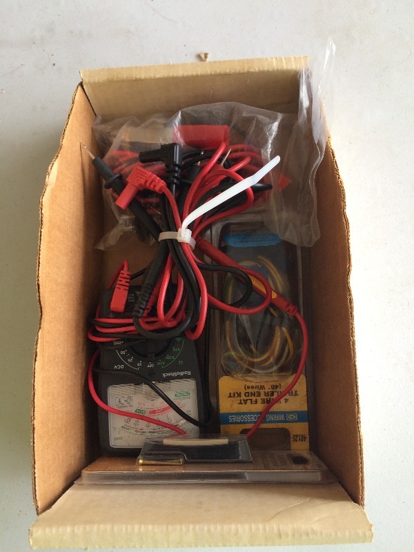 Box Lot of items including voltohm meter  works