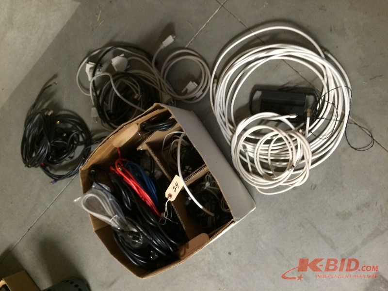 Assorted Dell Computer Cables, adapters, misc (large lot)
