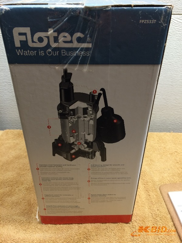Flotec Sump Pump 13 hp, 115 volts, 3600 gallons  hr
