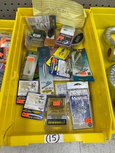 25 pkgs ASSORTED FISHING TACKLE - NEW