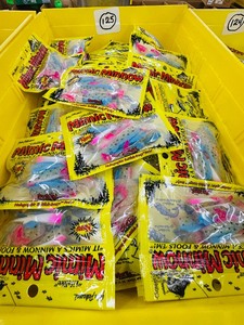 50 pkgs MIMIC MINNOW TAILS - pink  blue  silver  black dot