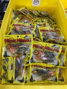 50 pkg MIMIC MINNOW TAILS - green  orange  tiger stripe