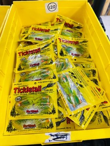 50 pkgs TICKLETAIL GRUBS - Northland Taxckle - green  orange  white  tiger stripe