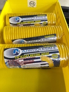 LOT of 3  14 x 25 ft RECOIL HOSE- 200 psi - TAH0284