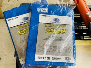 (2) 10 x 10 Blue Light Duty TARPS