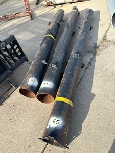LOT of 3 10 PIPES - Light Wall - various lengths w brackets